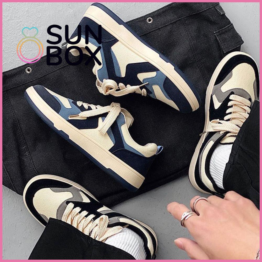SUN BOX All-match Men Sneakers Comfortable Canvas Lace-up Shoes Fashion Soft Casual Shoes Man
