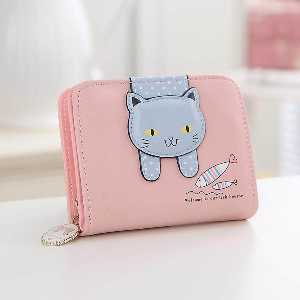 Cat Cute Cartoon Fat Cats Pattern Large Ladies/Girls/Kids Purse Clutch Wallet