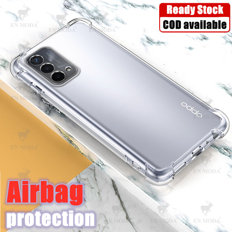 【Crystal Clear】For OPPO A74 4G CPH2219 Soft Rubber Gel Jelly Case Transparent Military Grade Full Protective Anti-Scratch Resistant Back Cover Skin