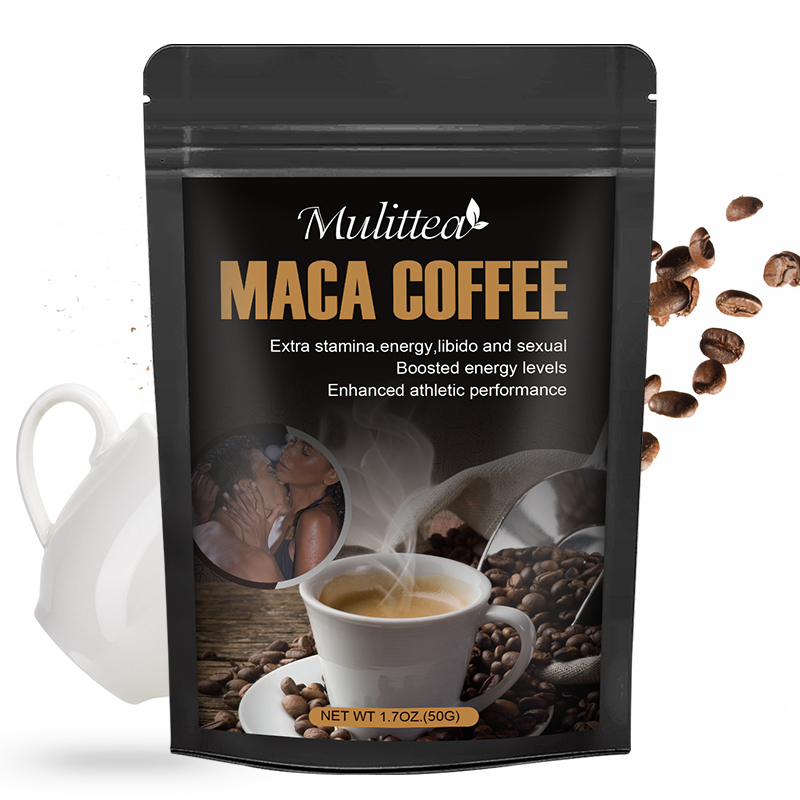 Mulittea Maca Coffee Energy ＆ Stamina Relieve Stress Improve Enhance Potency Boost Athletic Performance Male Supplement