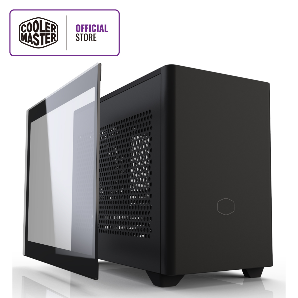Cooler Master MasterBox NR200P Mini-ITX Case, 18L, Modular Structure, Dual SickleFlow 120 Fans, Triple-slot GPU Support with Vertical Riser Cable, Ventilated Steel and Tempered Glass Side Panels, Tool