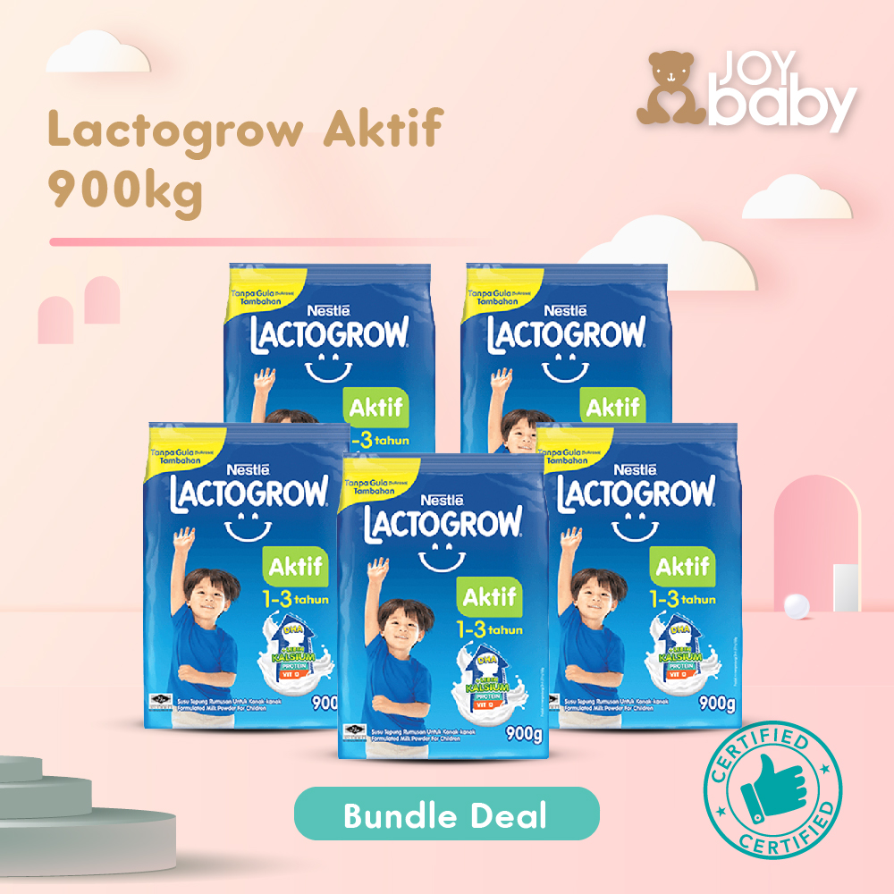 [ Bundle of 5 ] Lactogrow Aktif formerly known as Lactokid 1-3 (1 to 3 years old) - 900g